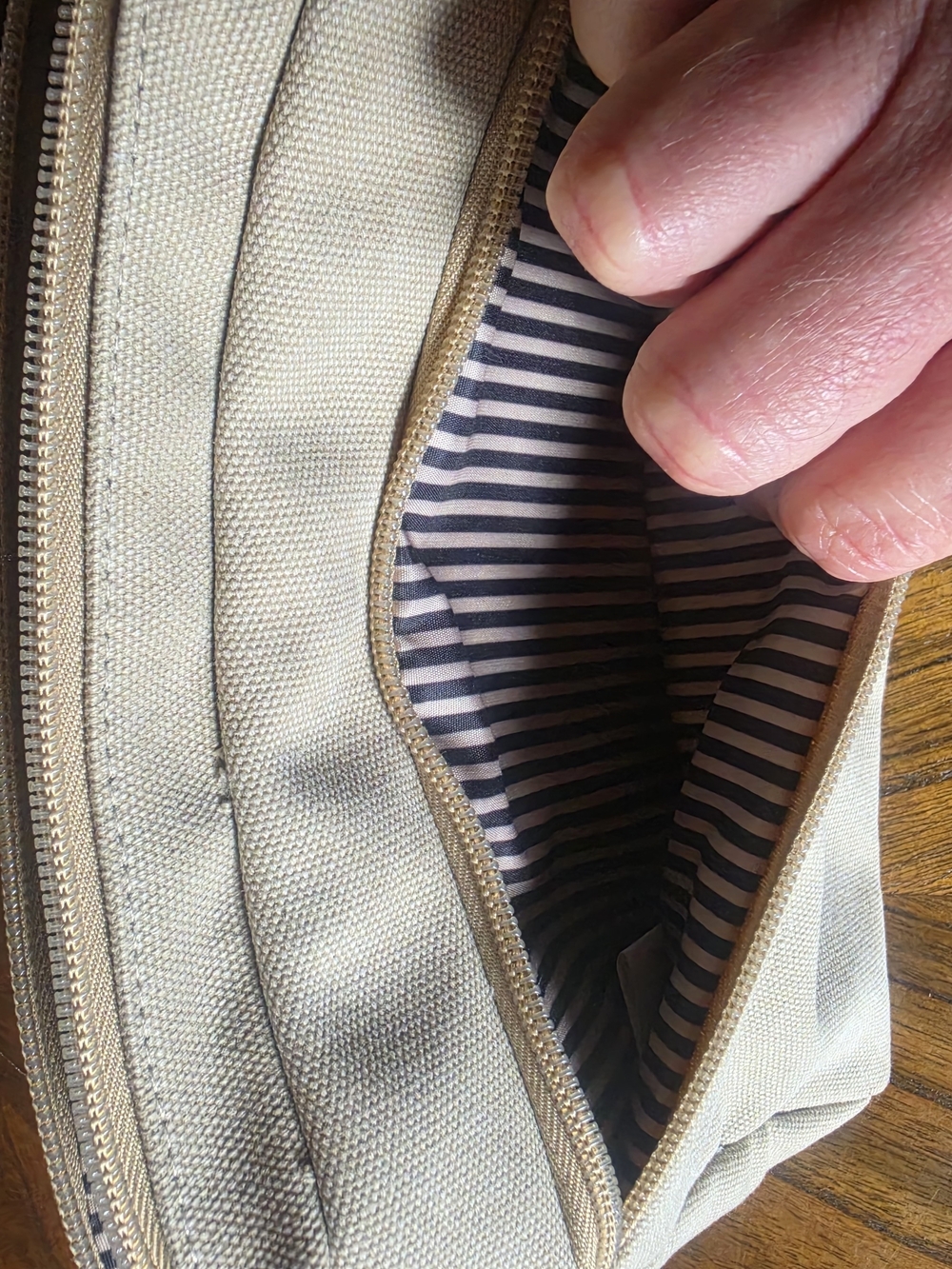 Travelon Heritage Cream/Beige Crossbody Shoulder Sling Bag - NWOT - Picture 7 of 9